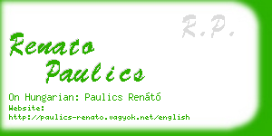renato paulics business card