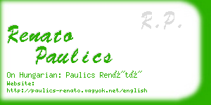 renato paulics business card